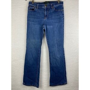 Lauren Ralph Lauren Womens 8 Classic Bootcut Jeans Blue Medium Wash Mid Rise LRL